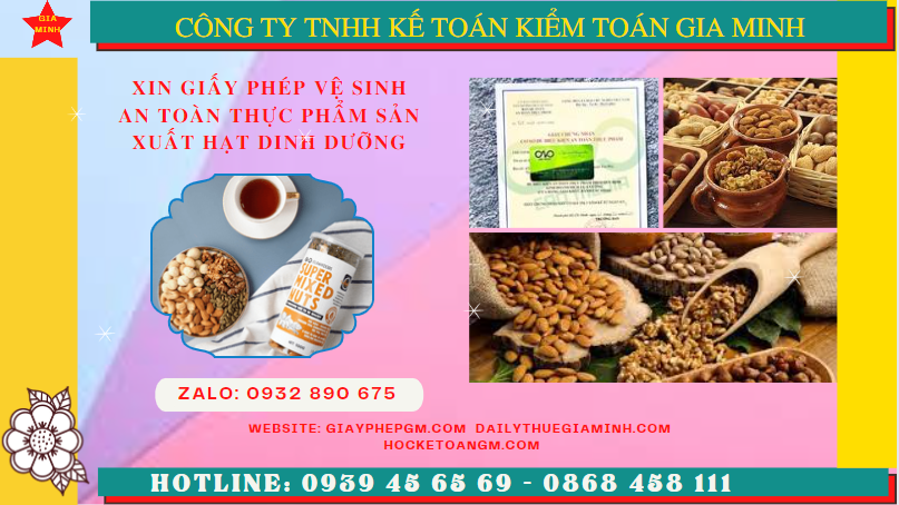XIN GIẤY PHÉP VSATTP SẢN XUẤT HẠT DINH DƯỠNG TẠI TÂY NINH 4 Điều kiện xin cấp giấy phép vệ sinh an toàn thực phẩm hạt dinh dưỡng tại Tây Ninh