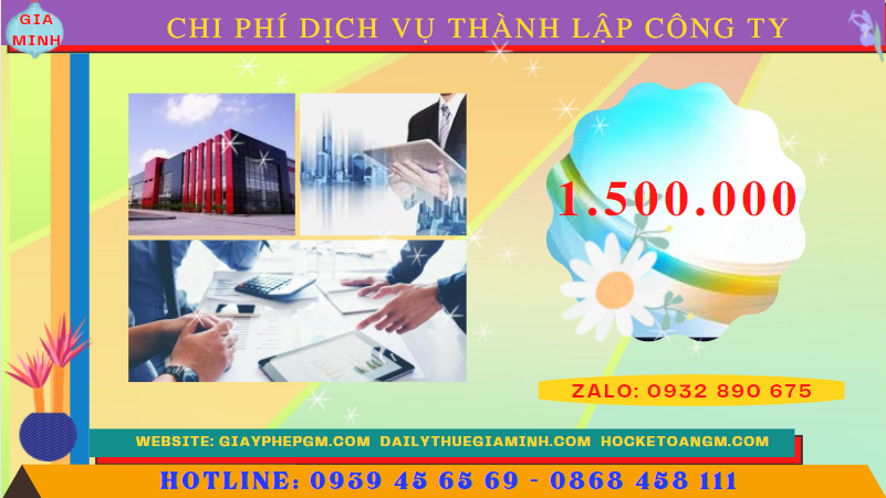 Dịch vụ thành lập công ty tại quảng ngãi nhanh gọn - giá rẻ chỉ 1.500.000 5 Bảng chi phí dịch vụ thành lập công ty trọn gói tại Quảng Ngãi