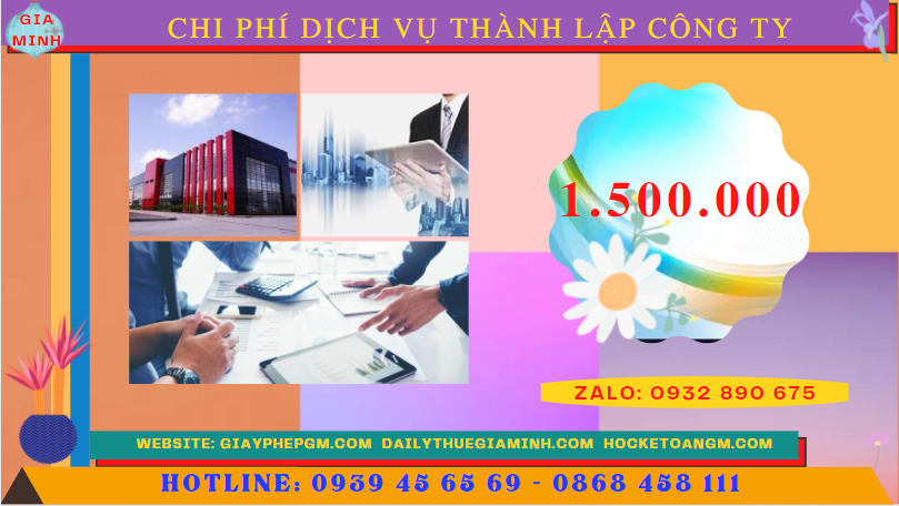 Dịch vụ thành lập công ty tại quảng trị nhanh gọn - giá rẻ chỉ 1.500.000 5 Bảng chi phí dịch vụ thành lập công ty trọn gói tại Quảng Trị