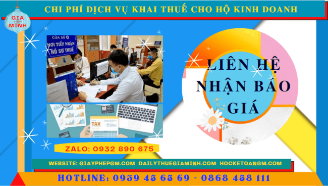Bảng giá chi tiết dịch vụ khai thuế cho hộ kinh doanh tại Bạc Liêu