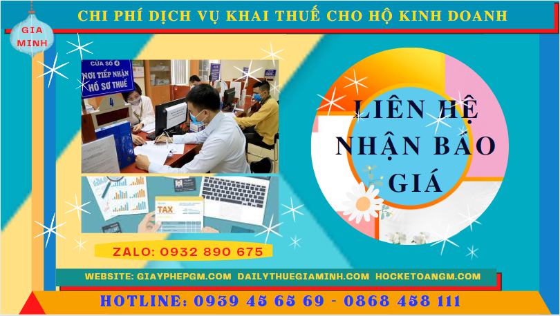 Bảng giá chi tiết dịch vụ khai thuế cho hộ kinh doanh tại Cao Bằng