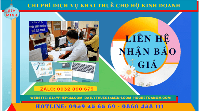 Bảng giá chi tiết dịch vụ khai thuế cho hộ kinh doanh tại Hà Nam
