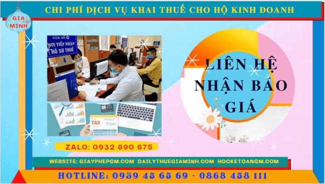 Bảng giá chi tiết dịch vụ khai thuế cho hộ kinh doanh tại Hà Nội