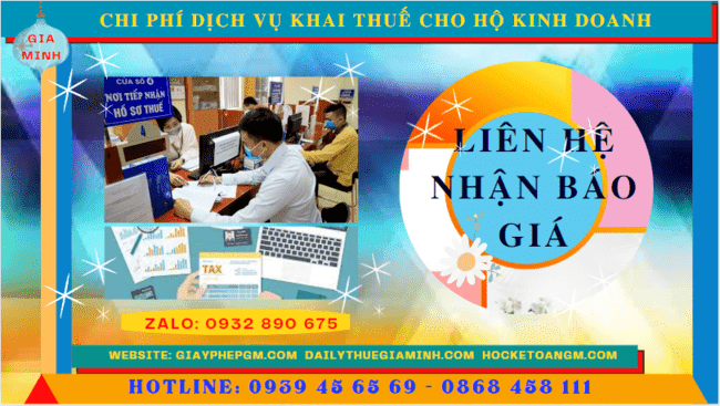 Bảng giá chi tiết dịch vụ khai thuế cho hộ kinh doanh tại Hậu Giang
