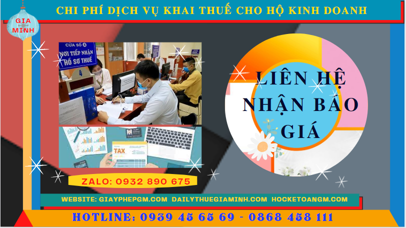Bảng giá chi tiết dịch vụ khai thuế cho hộ kinh doanh tại Nam Định