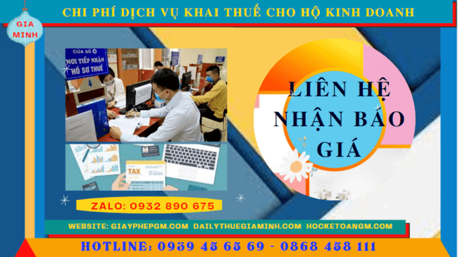 Bảng giá chi tiết dịch vụ khai thuế cho hộ kinh doanh tại Nha Trang