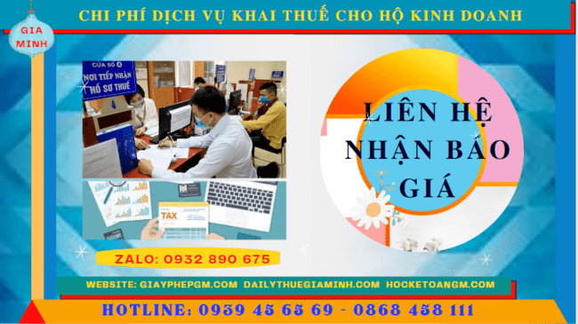 Bảng giá chi tiết dịch vụ khai thuế cho hộ kinh doanh tại Thành Phố Hà Nội