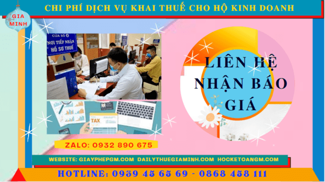 DỊCH VỤ KHAI THUẾ CHO HỘ KINH DOANH VĨNH PHÚC 5 Bảng giá chi tiết dịch vụ khai thuế cho hộ kinh doanh tại Vĩnh Phúc