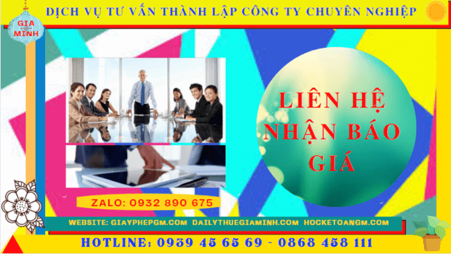 Bảng giá dịch vụ thành lập doanh nghiệp trọn gói 2022 tại Thái Bình