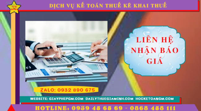 Chi phí dịch vụ kê khai thuế ban đầu tại An Giang