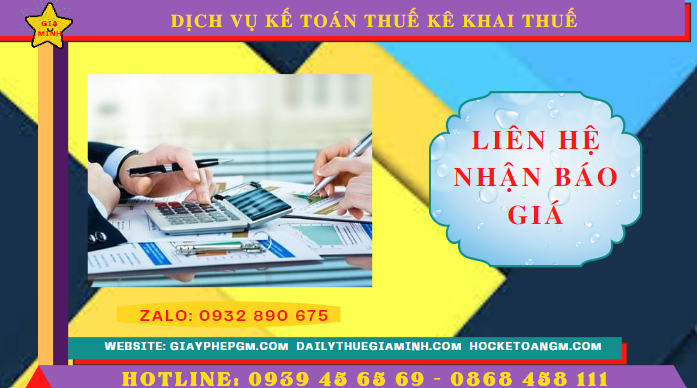 Dịch vụ kế toán thuế kê khai thuế lần đầu tại bình dương 5 Chi phí dịch vụ kê khai thuế ban đầu tại Bình Dương
