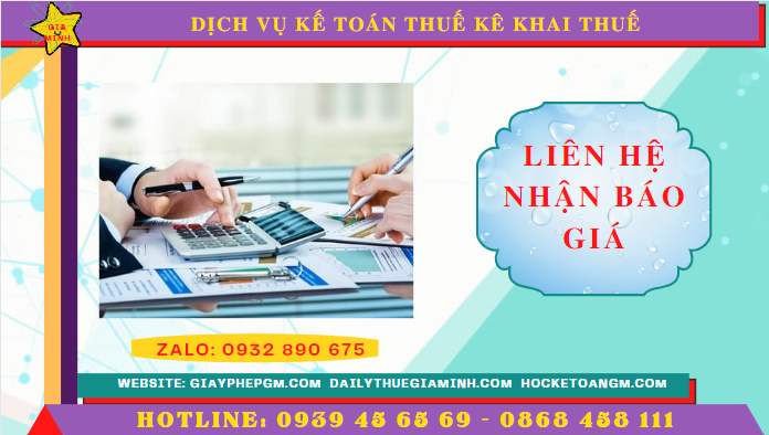 Chi phí dịch vụ kê khai thuế ban đầu tại Đắk Lắk