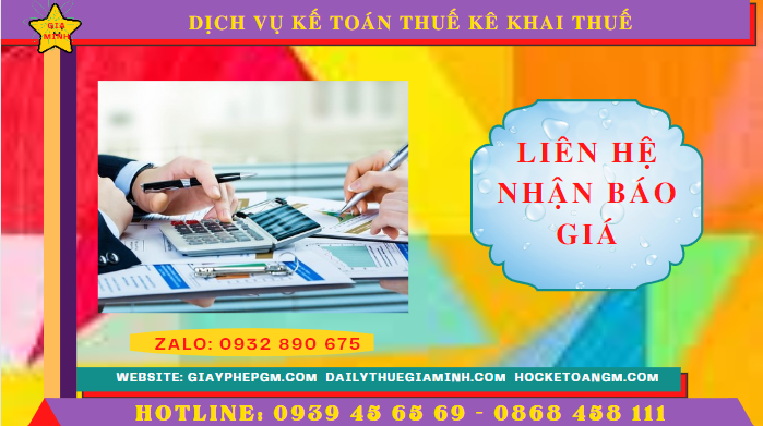 Chi phí dịch vụ kê khai thuế ban đầu tại Điện Biên