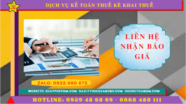 Chi phí dịch vụ kê khai thuế ban đầu tại Hà Giang