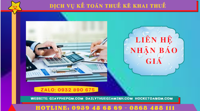 Chi phí dịch vụ kê khai thuế ban đầu tại Hậu Giang