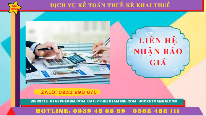 Chi phí dịch vụ kê khai thuế ban đầu tại Huế