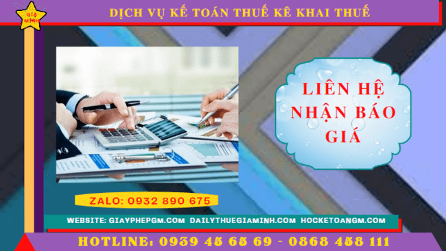 Chi phí dịch vụ kê khai thuế ban đầu tại Kiên Giang