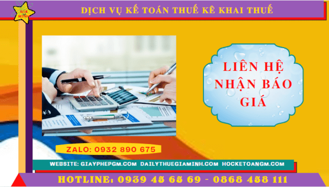 Chi phí dịch vụ kê khai thuế ban đầu tại Lai Châu