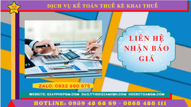 Chi phí dịch vụ kê khai thuế ban đầu tại Lạng Sơn