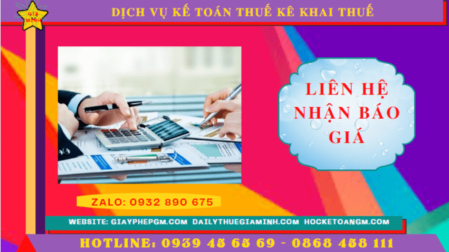 Chi phí dịch vụ kê khai thuế ban đầu tại Lào Cai