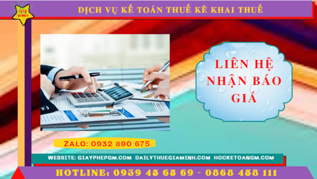 Dịch vụ kế toán thuế kê khai thuế lần đầu tại Nha Trang 5 Chi phí dịch vụ kê khai thuế ban đầu tại Nha Trang