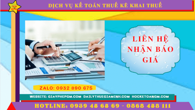 Chi phí dịch vụ kê khai thuế ban đầu tại Phú Quốc