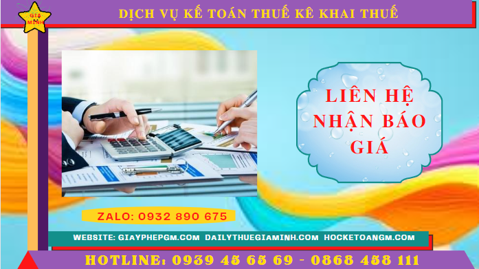 Chi phí dịch vụ kê khai thuế ban đầu tại Quảng Bình