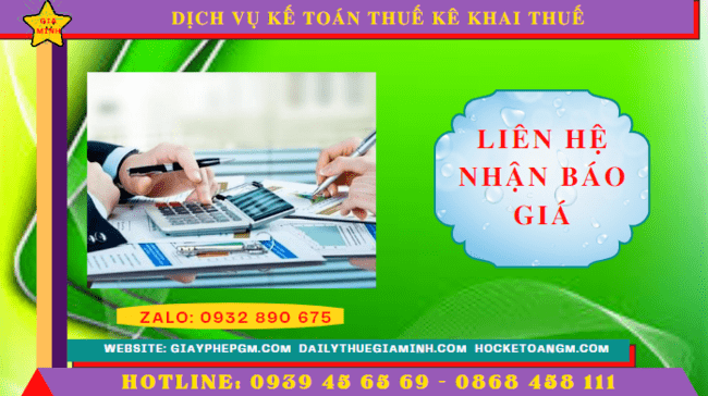 Chi phí dịch vụ kê khai thuế ban đầu tại Quảng Nam