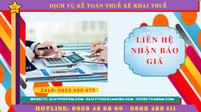 Chi phí dịch vụ kê khai thuế ban đầu tại Sóc Trăng