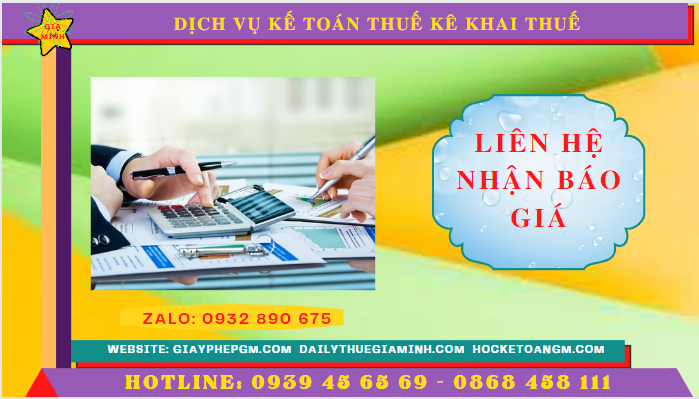 Chi phí dịch vụ kê khai thuế ban đầu tại Yên Bái