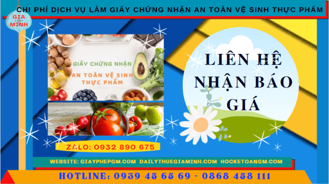 Dịch vụ làm giấy chứng nhận an toàn vệ sinh thực phẩm tại nghệ an 5 Chi phí làm giấy chứng nhận an toàn vệ sinh thực phẩm tại Nghệ An
