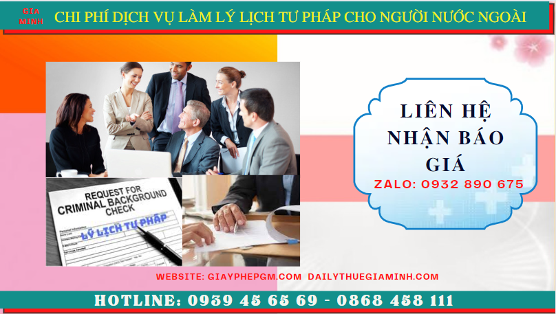 Chi phí làm lý lịch tư pháp nhanh cho người nước ngoài tại Nha Trang