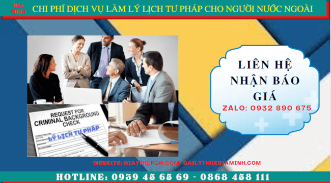 Chi phí làm lý lịch tư pháp nhanh cho người nước ngoài tại Quảng Nam