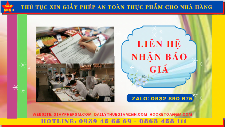 Thủ tục xin giấy phép an toàn thực phẩm cho nhà hàng tại gia lai 5 Chi phí cấp giấy phép vệ sinh an toàn thực phẩm cho nhà hàng tại Gia Lai