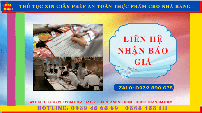 Thủ tục xin giấy phép an toàn thực phẩm cho nhà hàng tại quảng ngãi 5 Chi phí cấp giấy phép vệ sinh an toàn thực phẩm cho nhà hàng tại Quảng Ngãi