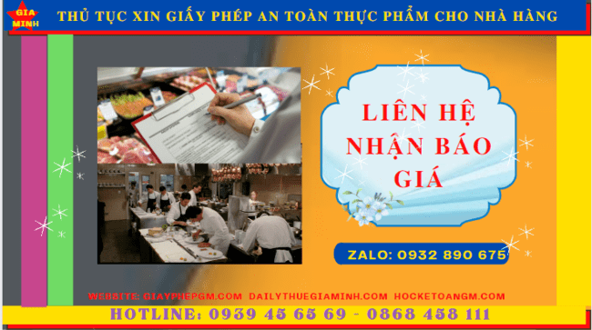 Thủ tục xin giấy phép an toàn thực phẩm cho nhà hàng tại quận ninh kiều 5 Chi phí cấp giấy phép vệ sinh an toàn thực phẩm cho nhà hàng tại Quận Ninh Kiều