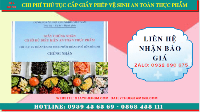THỦ TỤC CẤP GIẤY PHÉP VỆ SINH AN TOÀN THỰC PHẨM TẠI BẮC KẠN 5 Chi phí thủ tục cấp giấy phép vệ sinh an toàn thực phẩm tại Bắc Kạn