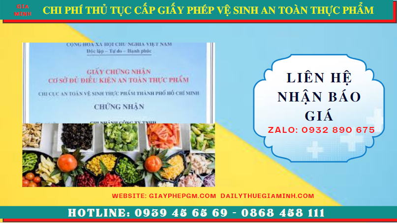 THỦ TỤC CẤP GIẤY PHÉP VỆ SINH AN TOÀN THỰC PHẨM TẠI QUẢNG BÌNH 2 Chi phí thủ tục cấp giấy phép vệ sinh an toàn thực phẩm tại Quảng Bình