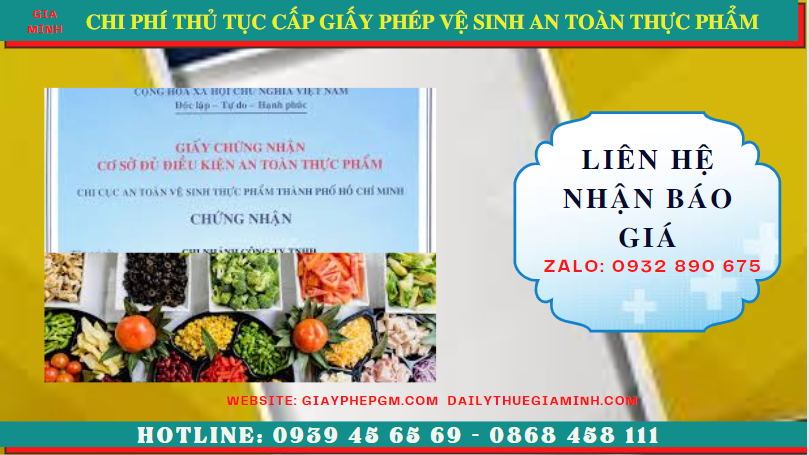 THỦ TỤC CẤP GIẤY PHÉP VỆ SINH AN TOÀN THỰC PHẨM TẠI THANH HÓA 2 Chi phí thủ tục cấp giấy phép vệ sinh an toàn thực phẩm tại Thanh Hóa