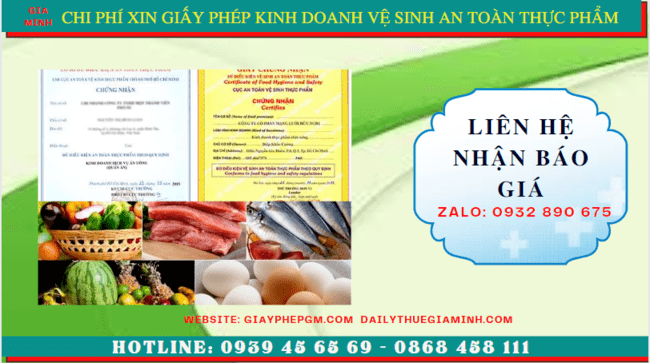 XIN GIẤY PHÉP KINH DOANH VỆ SINH AN TOÀN THỰC PHẨM TẠI ĐIỆN BIÊN 2 Chi phí xin giấy phép kinh doanh vệ sinh an toàn thực phẩm tại Điện Biên