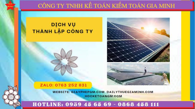Thành lập công ty sản xuất tấm pin năng lượng mặt trời 4 Địa chỉ thành lập công ty điện mặt trời uy tín