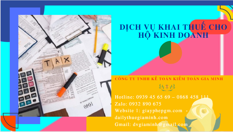 Dịch vụ báo cáo thuế cho hộ kinh doanh cá thể tại Cà Mau
