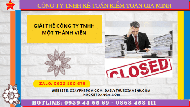 Giải thể công ty tnhh một thành viên tại bắc giang 6 Dịch vụ giải thể công ty tnhh trọn gói tại Bắc Giang