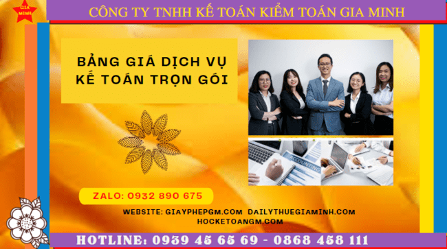 Bảng báo giá dịch vụ kế toán trọn gói tại bắc kạn 6 Dịch vụ kế toán trọn gói Bắc Kạn năm 2023
