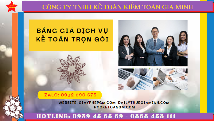 BẢNG BÁO GIÁ DỊCH VỤ KẾ TOÁN TRỌN GÓI TẠI GIA LAI 6 Dịch vụ kế toán trọn gói Gia Lai năm 2023