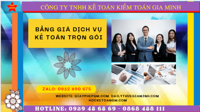 BẢNG BÁO GIÁ DỊCH VỤ KẾ TOÁN TRỌN GÓI TẠI SƠN LA 6 Bảng báo giá dịch vụ kế toán trọn gói tại Sơn La