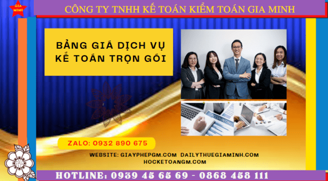 Bảng báo giá dịch vụ kế toán trọn gói tại thái nguyên 6 Dịch vụ kế toán trọn gói Thái Nguyên năm 2023