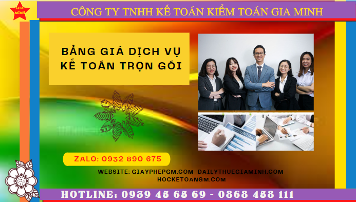 Bảng báo giá dịch vụ kế toán trọn gói tại vĩnh long 6 Dịch vụ kế toán trọn gói Vĩnh Long năm 2023