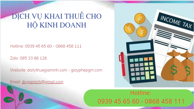 Dịch vụ khai thuế cho hộ kinh doanh tại Bến Tre