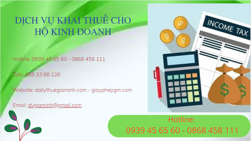 Dịch vụ khai thuế cho hộ kinh doanh tại Hà Tĩnh